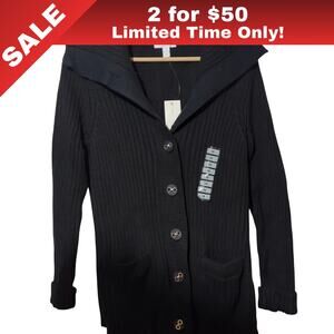 [Sale: 2 for $50!] NWT Black Button-Down Cardigan – Charter Club – Size 1X 0146